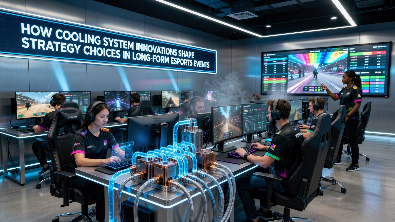 Cooling system components integrated into esports gaming setups for extended tournament play