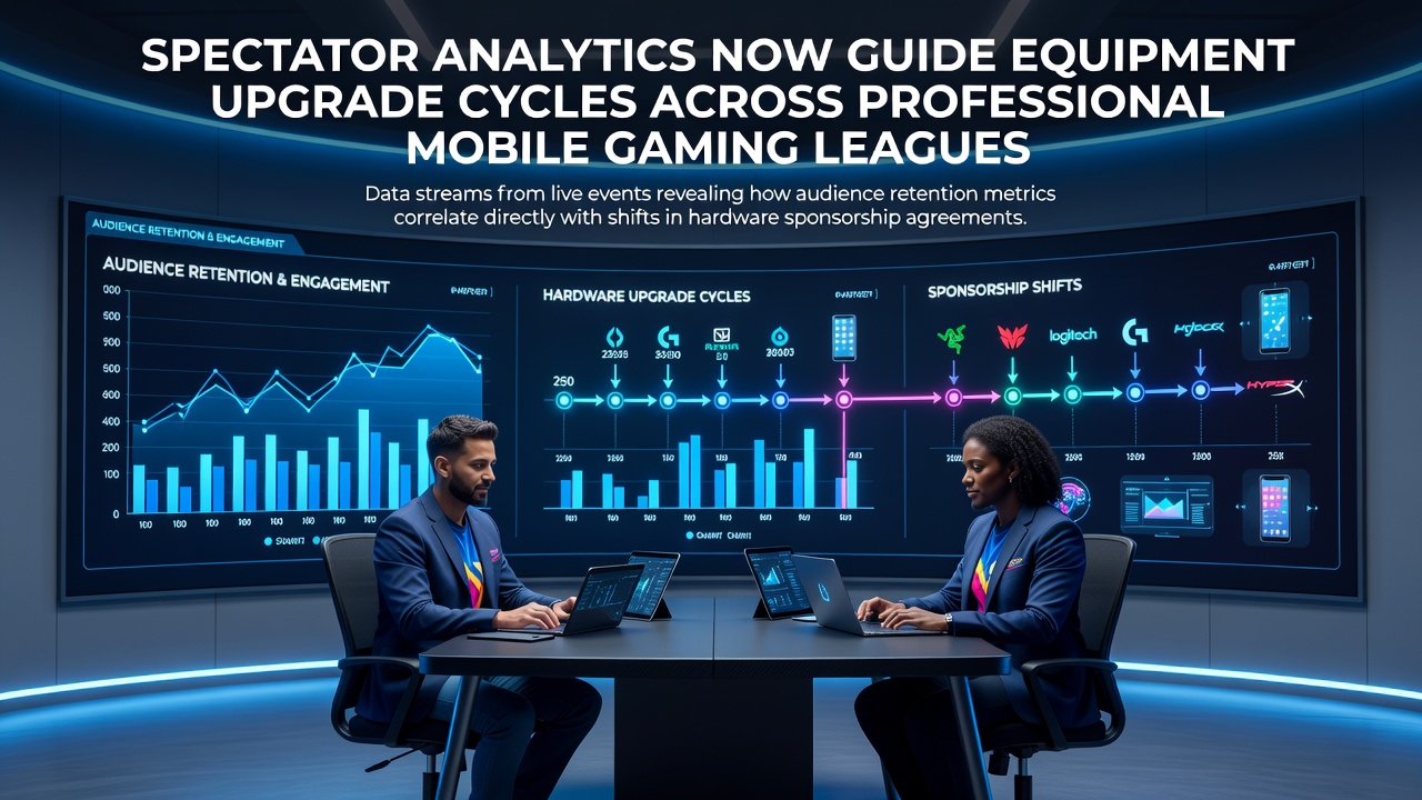 Spectator analytics dashboard displaying retention metrics from a live mobile gaming event