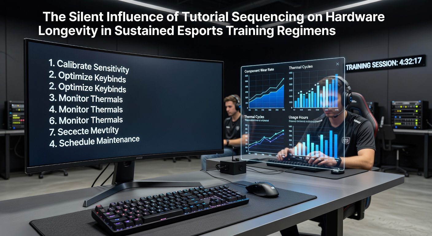 Esports training setup showing multiple monitors and hardware components during structured practice sessions