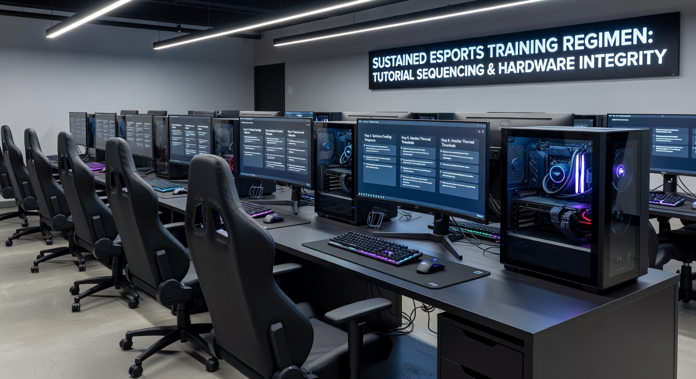 Detailed view of esports hardware monitoring software displaying temperature and usage graphs during training